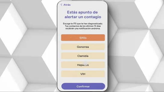 Imagen de una aplicación para alertar de una ITS Imagen de una aplicación para alertar de una ITS