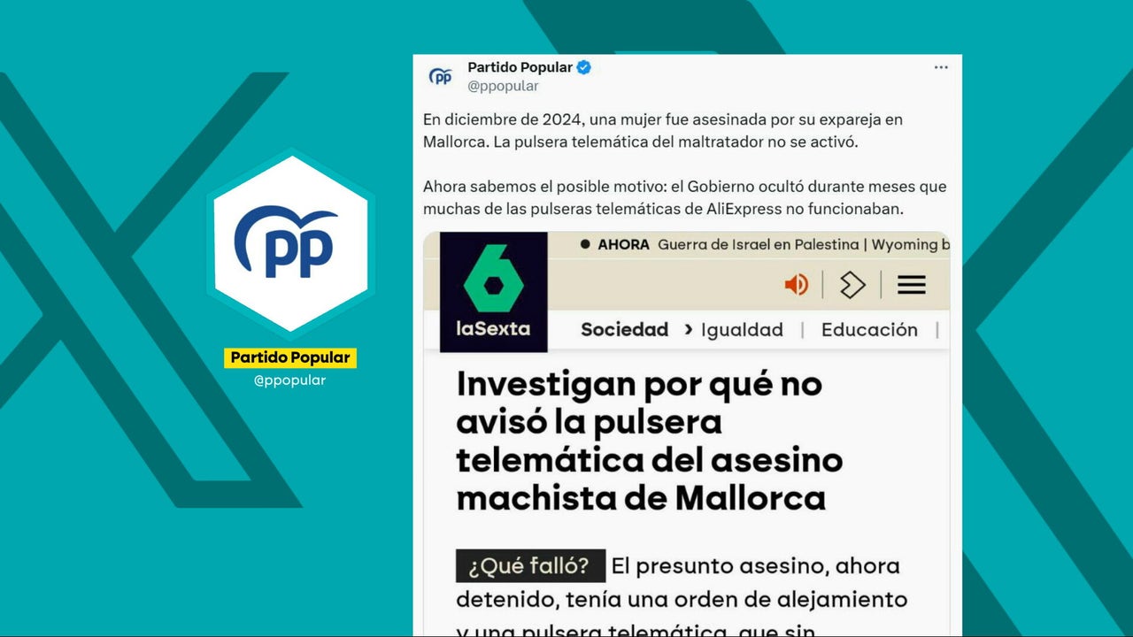 El PP usa una noticia descontextualizada de laSexta para cargar contra Igualdad por las pulseras antimaltrato