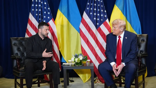 Reunión de Donald Trump con Volodimir Zelenski, celebrada en los márgenes de la Asamblea General de la ONU Reunión de Donald Trump con Volodimir Zelenski, celebrada en los márgenes de la Asamblea General de la ONU