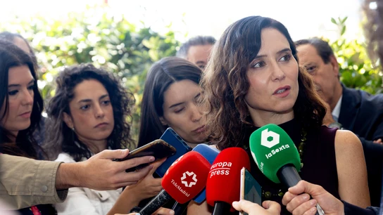 La presidenta de la Comunidad de Madrid, Isabel Díaz Ayuso, responde a la prensa este miércoles. La presidenta de la Comunidad de Madrid, Isabel Díaz Ayuso, responde a la prensa este miércoles.