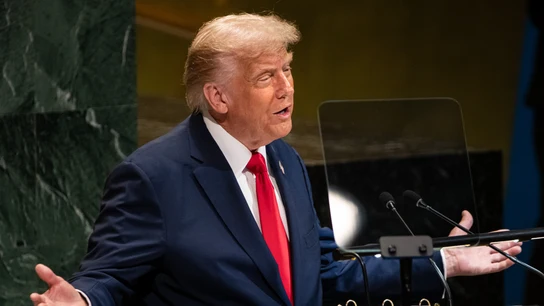 El presidente de Estados Unidos, Donald Trump, durante su intervención en la cumbre de la ONU El presidente de Estados Unidos, Donald Trump, durante su intervención en la cumbre de la ONU