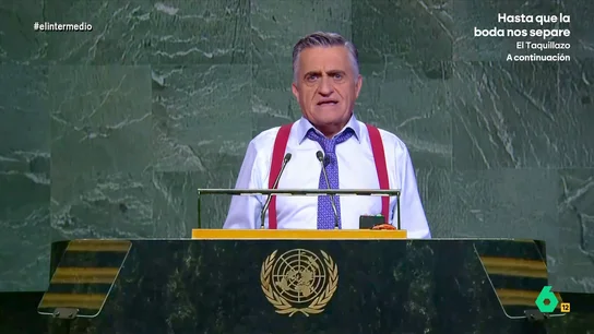Wyoming 'habla' frente a las Naciones Unidas: "Somos más los que queremos volver a la senda de la paz y la cordura" El plató de El Intermedio se convierte en la sala principal de la Asamblea de las Naciones Unidas para hablar frente a sus miembros y recordarles que la ONU nació para fomentar la hermandad entre naciones".