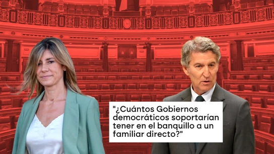 Feijóo: "¿Cuántos Gobiernos democráticos soportarían tener en el banquillo a un familiar directo?" Feijóo: "¿Cuántos Gobiernos democráticos soportarían tener en el banquillo a un familiar directo?"