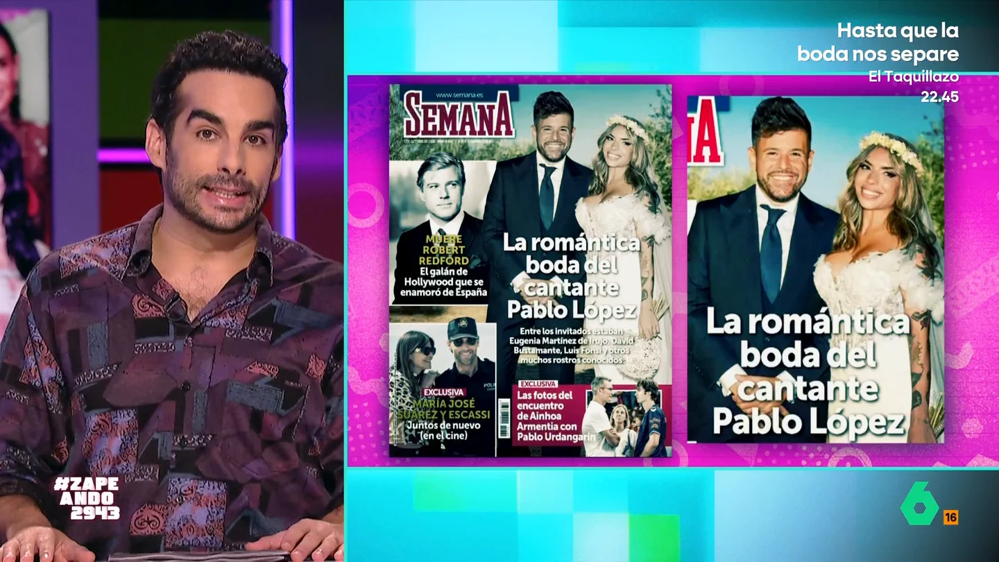 Juan Sanguino desvela detalles de la boda de Pablo López y Laura Rubio: de los invitados a las canciones para el DJ Juan Sanguino desvela en este vídeo algunos detalles de la boda de Pablo López y Laura Rubio, una celebración para 300 invitados de una pareja que, recuerda en este vídeo, se conoció en 'La Voz'.