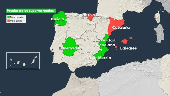 Se puede ahorrar si se elige bien el 'súper': el precio de la cesta de la compra varía mucho entre comunidades Se puede ahorrar si se elige bien el 'súper': el precio de la cesta de la compra varía mucho entre comunidades
