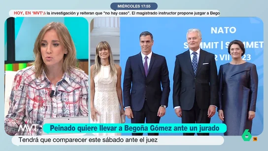 Tania Sánchez: "No se entiende la estratagema para llevar a Begoña Gómez a un juzgado popular" La mujer de Pedro Sánchez será juzgada por un jurado popular por un delito de malversación. Como indica Alfonso Pérez Medina, "el juez Peinado está considerando que Begoña Gómez es funcionaria" para así poder acusarla de este delito.