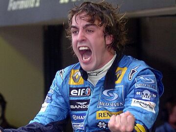 Fernando Alonso celebra el mundial de F1