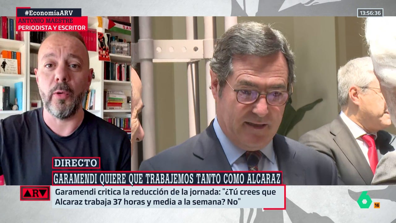 Maestre, tras decir Garamendi que la gente no quiere trabajar: "Quiere que la gente trabaje más y cobre menos"
