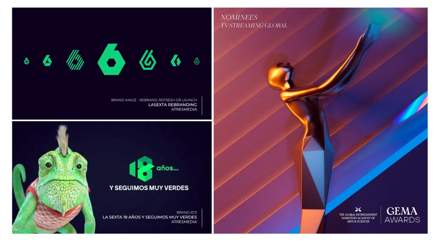 laSexta, reconocida internacionalmente con una doble nominación en los GEMA Awards Global y candidata a los Internacional Eyes & Ears Awards por su último rebranding laSexta, reconocida internacionalmente con una doble nominación en los GEMA Awards Global y candidata a los Internacional Eyes & Ears Awards por su último rebranding