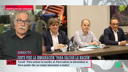 Joan Tardá, tajante sobre las declaraciones de Turull: "Asociar la economía a la migración es de una perversidad extrema" Joan Tardá, tajante sobre las declaraciones de Turull: "Asociar la economía a la migración es de una perversidad extrema"