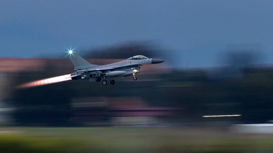 Un caza F-16 danés, en una imagen de archivo. Un caza F-16 danés, en una imagen de archivo.