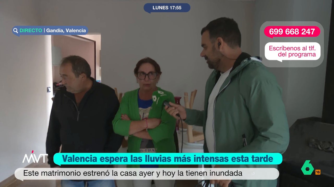 Susana y José Miguel estrenaban ayer su casa y hoy se ha inundado: "Es muy horrible, no lo habíamos vivido nunca"