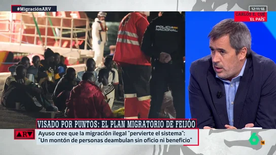 Carlos E. Cué confiesa que "dan miedo" las declaraciones de Ayuso sobre la migración: "Es de un gran nivel de irresponsabilidad" Carlos E. Cué confiesa que "dan miedo" las declaraciones de Ayuso sobre la migración: "Es de un gran nivel de irresponsabilidad"