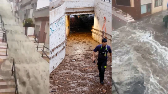 Las lluvias descargan con intensidad al sur de la ciudad de Valencia. Las lluvias descargan con intensidad al sur de la ciudad de Valencia.