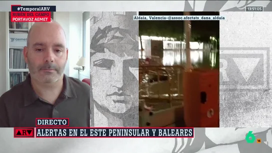 El portavoz de la AEMET ante la previsión meteorológica: "Hay que evitar los cauces a toda costa" El portavoz de la AEMET ante la previsión meteorológica: "Hay que evitar los cauces a toda costa"