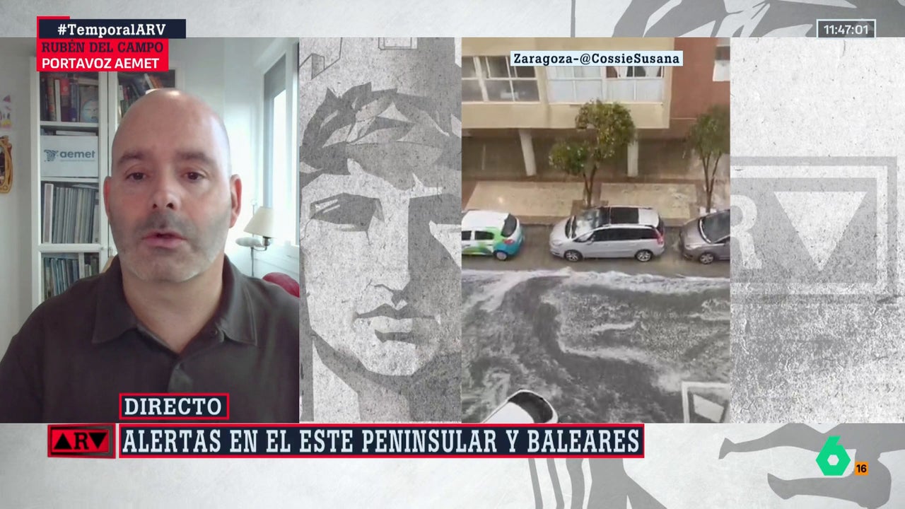 El portavoz de la AEMET, sobre la alerta roja en Valencia once meses después de la DANA: "Esa zona cero va a recibir mucha lluvia"