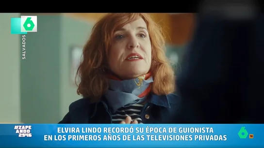 Elvira Lindo recuerda en Salvados el tenso momento que vivió como guionista de TV: "Tenías que poner 'un barrido de culos'" La escritora repasó su trayectoria en el programa de laSexta junto a Gonzo. Como contó, antes de escribir 'Manolito Gafotas', a principios de los 90 trabajó, entre otras cosas, como guionista de televisión.