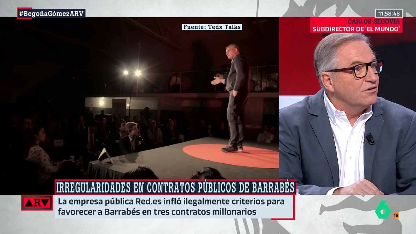Carlos Segovia analiza al informe de Hacienda sobre los contratos de Barrabés: "Es un bochorno de dimensión internacional" Carlos Segovia analiza al informe de Hacienda sobre los contratos de Barrabés: "Es un bochorno de dimensión internacional"
