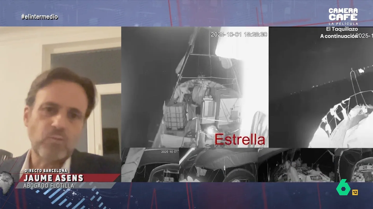 Habla Jaume Asens, abogado de la flotilla: "Nos gustaría que Sánchez llamara a Netanyahu y le exigiera su puesta en libertad" El Intermedio tiene la oportunidad de hablar con Jaume Asens, abogado de la flotilla, instantes después de ser interceptada por Israel. Asegura que se les acusará de "entrada ilegal a Israel" cuando "van a Israel secuestrados por la Marina".