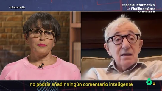 La respuesta de Woody Allen cuando Thais Villas le pregunta por Gaza: "No podría añadir un comentario inteligente" Thais Villas entrevista a Woody Allen, que en este vídeo habla, entre otras cuestiones, sobre el genocidio en Gaza. En este sentido, afirma que "no tengo nada que aportar" sobre esta cuestión "más allá de que queremos poner fin a esta brutalidad".