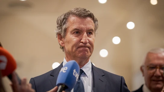 El líder del PP, Alberto Núñez Feijóo, este martes en un acto de partido. El líder del PP, Alberto Núñez Feijóo, este martes en un acto de partido.