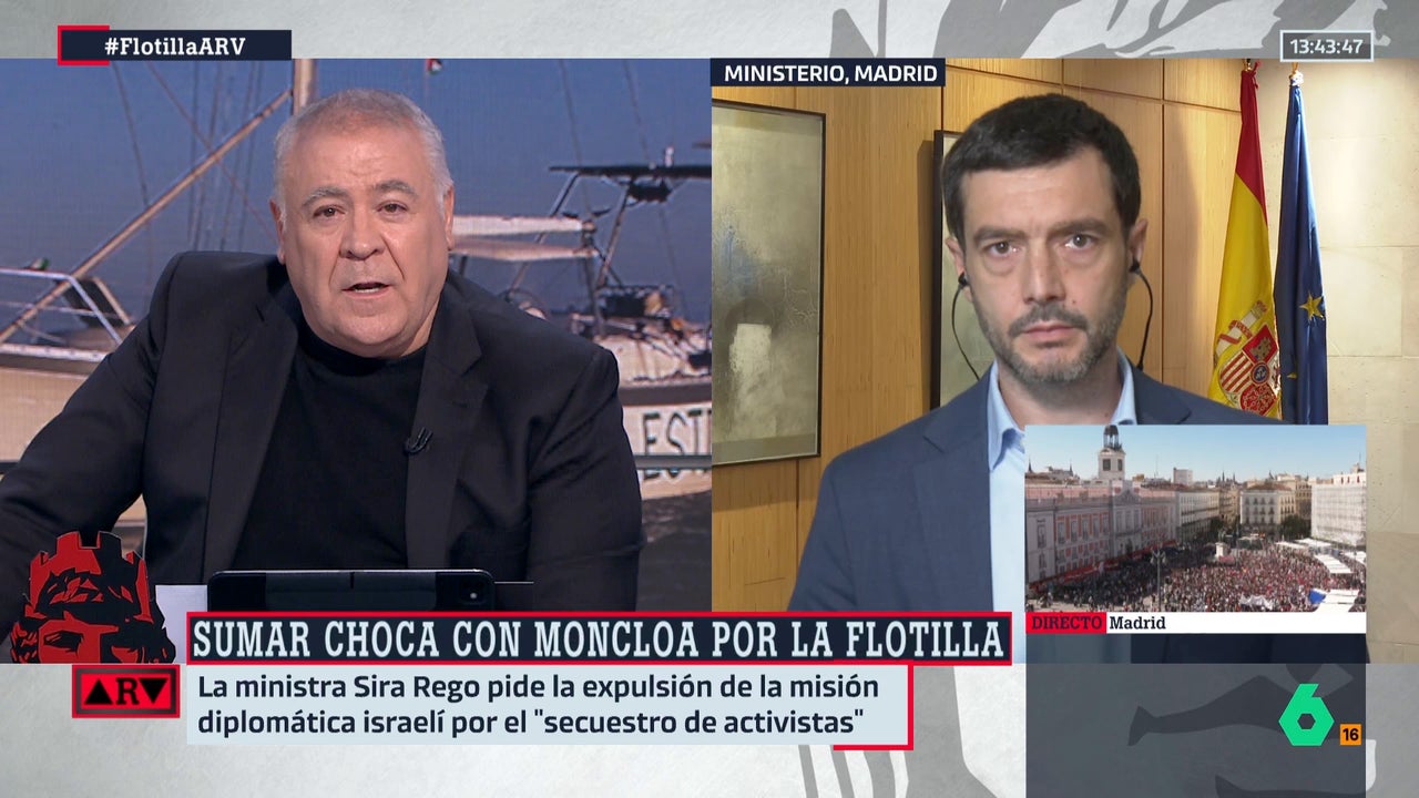 El ministro de Derechos Sociales, sobre Gaza: "Hay que redoblar la presión económica y comercial para aislar al Estado de Israel"