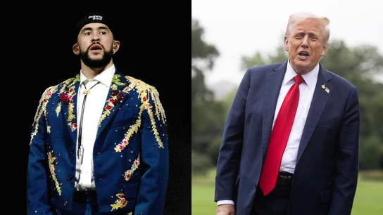 Bad Bunny y Donald Trump, en sendas imágenes de archivo Bad Bunny y Donald Trump, en sendas imágenes de archivo