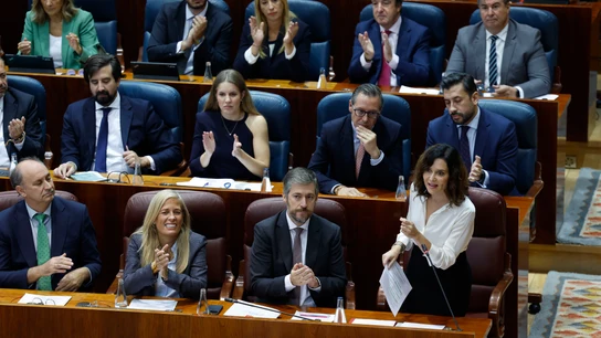 La presidenta de la Comunidad de Madrid, Isabel Díaz Ayuso, durante el pleno de la Asamblea de Madrid La presidenta de la Comunidad de Madrid, Isabel Díaz Ayuso, durante el pleno de la Asamblea de Madrid
