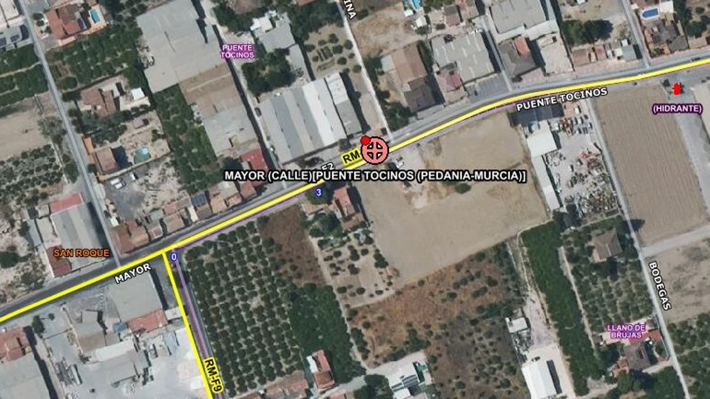 Lugar en el que se encontró el cadáver de un hombre en Murcia Lugar en el que se encontró el cadáver de un hombre en Murcia