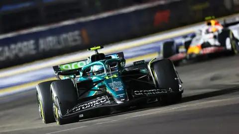 Fernando Alonso en Marina Bay Fernando Alonso en Marina Bay