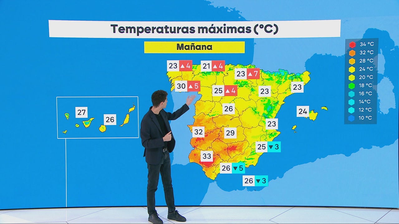 El inicio de la semana trae una subida de temperaturas, pero también chubascos en el sureste peninsular