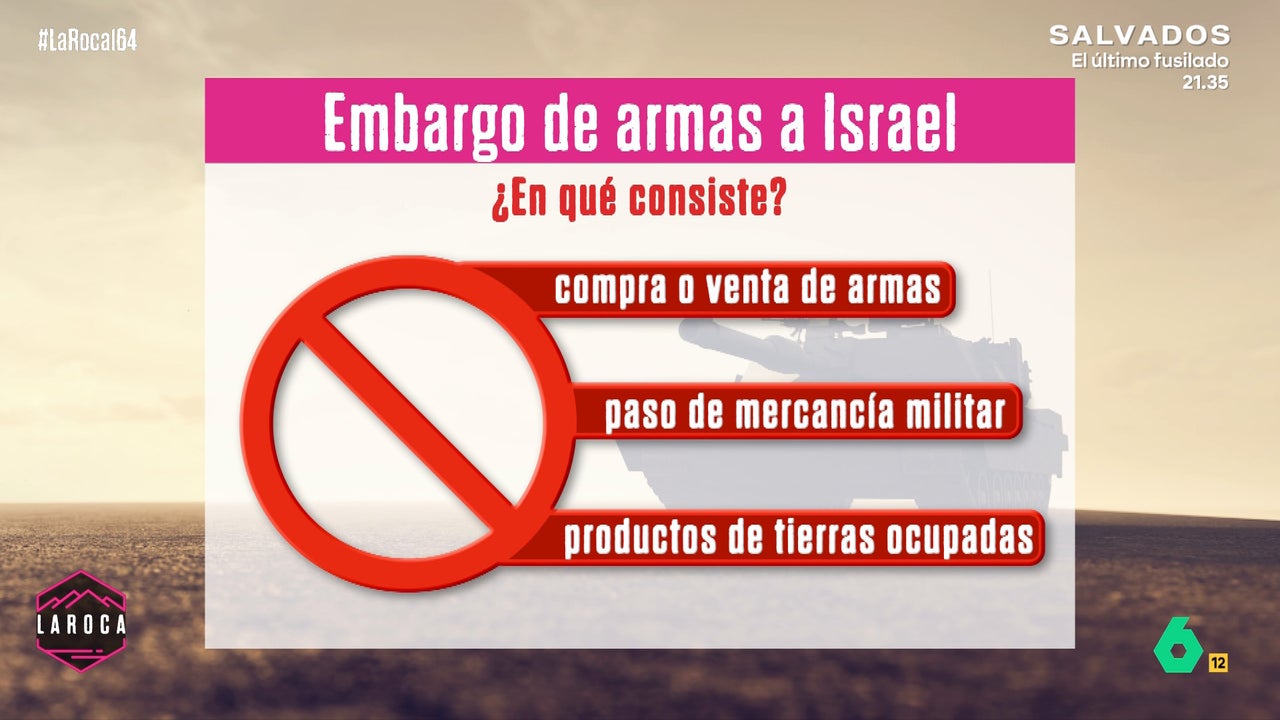 ¿En qué consiste el embargo de armas a Israel? España dejará de comprar armas y bloqueará mercancía militar