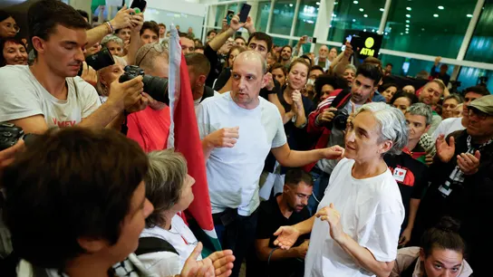 Colau a su llegada al aeropuerto de El Prat Colau a su llegada al aeropuerto de El Prat