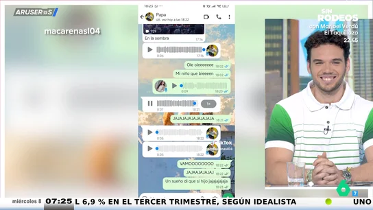 Los divertidos audios virales del niño del Sevilla que cuenta a su madre por WhatsApp como están goleando al Barça: "Esto parece un sueño" Los divertidos audios virales del niño del Sevilla que cuenta a su madre por WhatsApp como están goleando al Barça: "Esto parece un sueño"