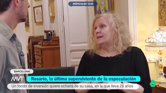 Rosario, víctima de la especulación inmobiliaria en Barcelona: "Me dijeron, desde el minuto uno, que no me querían en casa" Un fondo de inversión quiere echarla de la casa en la que ha vivido casi 30 años para convertir su piso en un coliving para estudiantes. "El estrés es grandísimo", lamenta ante Luis Calero.