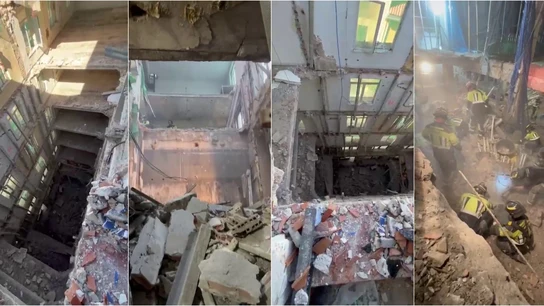 Las impactantes imágenes del edificio derrumbado en el centro de Madrid Las impactantes imágenes del edificio derrumbado en el centro de Madrid
