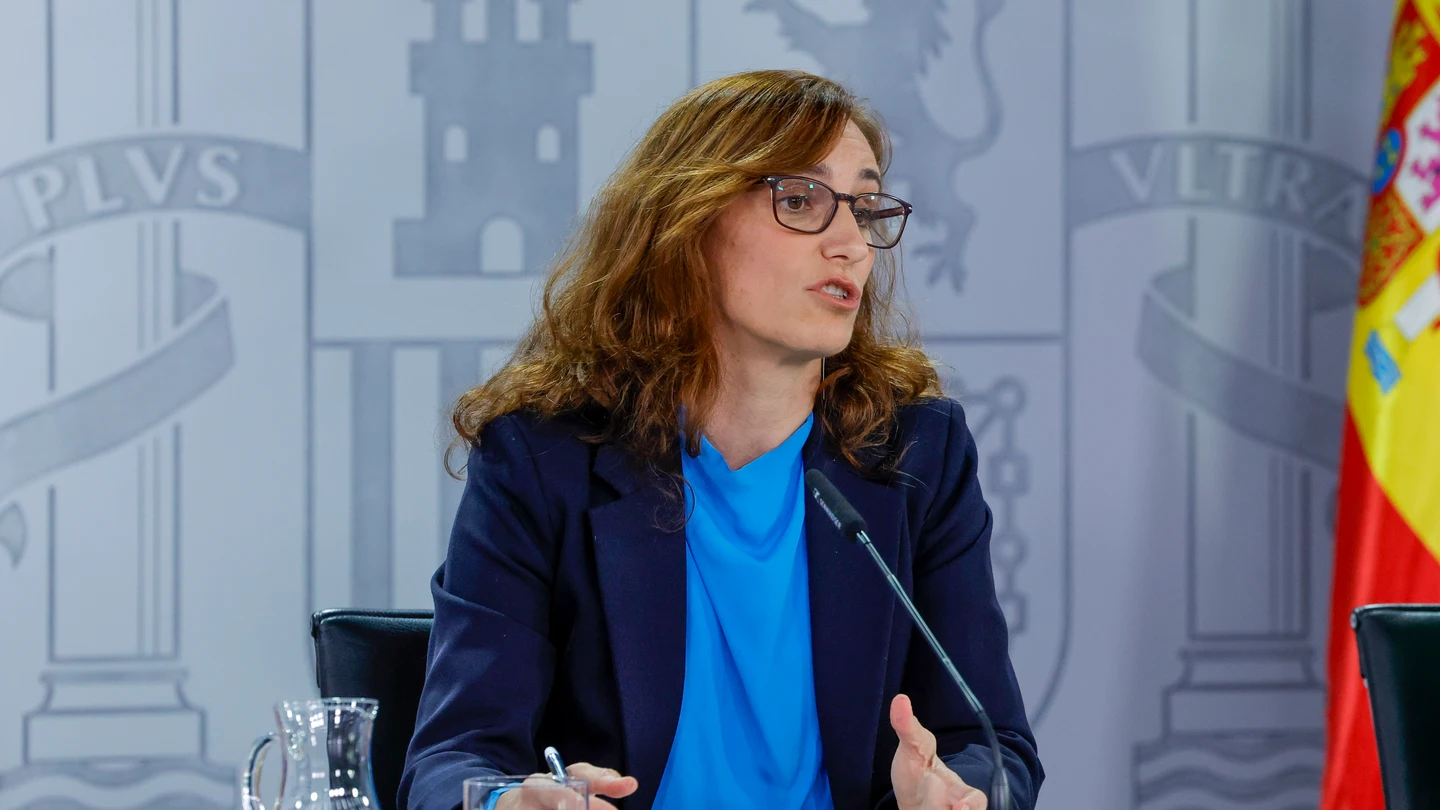 La minsitra de Sanidad, Mónica García durante la rueda de prensa posterior a la reunión del Consejo de Ministros, este martes en el Palacio de la Moncloa. La minsitra de Sanidad, Mónica García durante la rueda de prensa posterior a la reunión del Consejo de Ministros, este martes en el Palacio de la Moncloa.