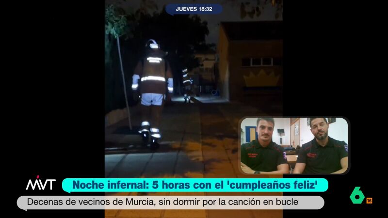 Los Bomberos de Murcia relatan el apagado del 'Cumpleaños Feliz' infinito: "Cortamos directamente los cables de los altavoces"