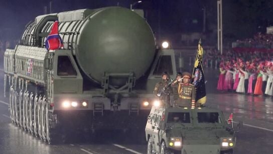 Imagen del misil presentado por Corea del Norte