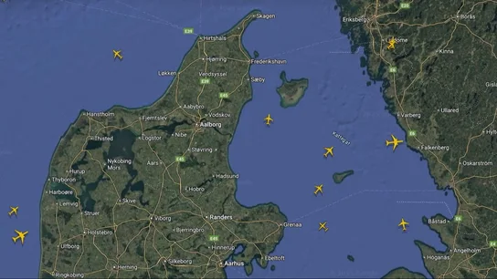 Tráfico aéreo en el norte de Europa Tráfico aéreo en el norte de Europa