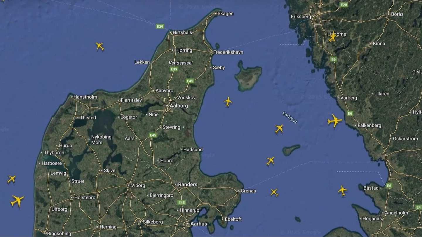 Tráfico aéreo en el norte de Europa Tráfico aéreo en el norte de Europa
