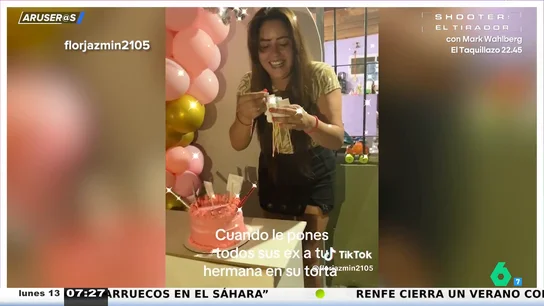 Una tarta con fotos de todos sus ex deja sin palabras a Alfonso Arús: "¿Cuántas exparejas tiene para lo joven que es?" Una tarta con fotos de todos sus ex deja sin palabras a Alfonso Arús: "¿Cuántas exparejas tiene para lo joven que es?"