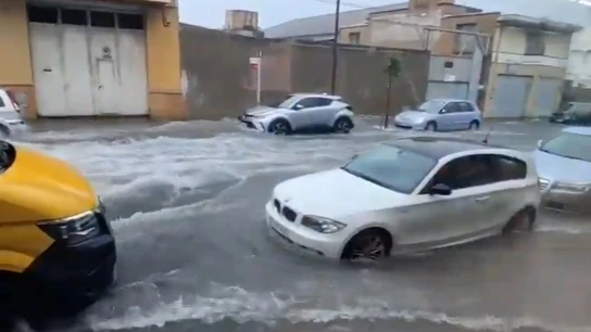 Imagen de calles inundadas por la DANA Alice. Imagen de calles inundadas por la DANA Alice.
