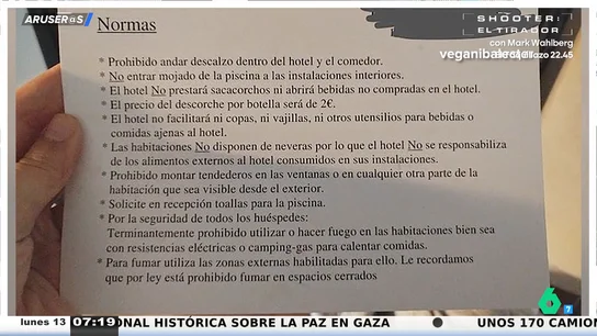 Las insólitas normas de un hotel desatan debate en Aruser@s: "Si las han puesto, es porque alguien la ha liado" Las insólitas normas de un hotel desatan debate en Aruser@s: "Si las han puesto, es porque alguien la ha liado"