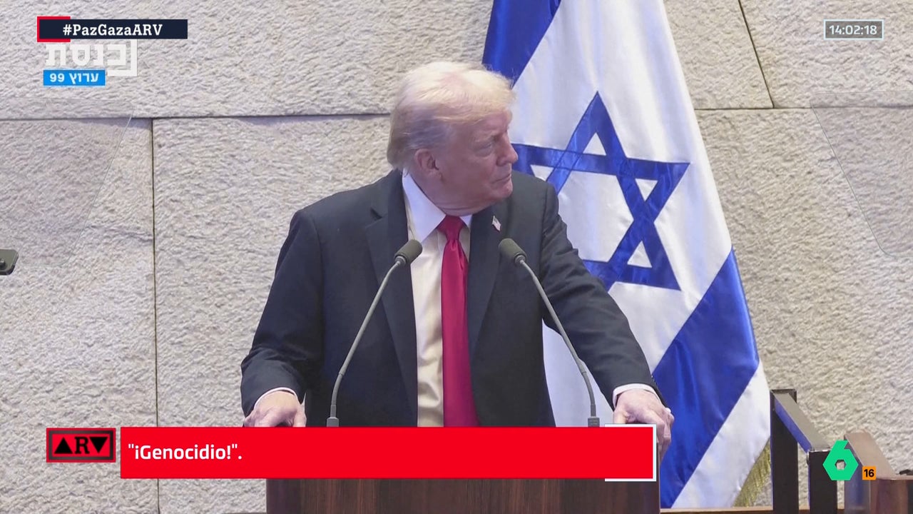 Dos diputados israelíes interrumpen el discurso de Trump en la Knesset al grito de "¡genocidio!"