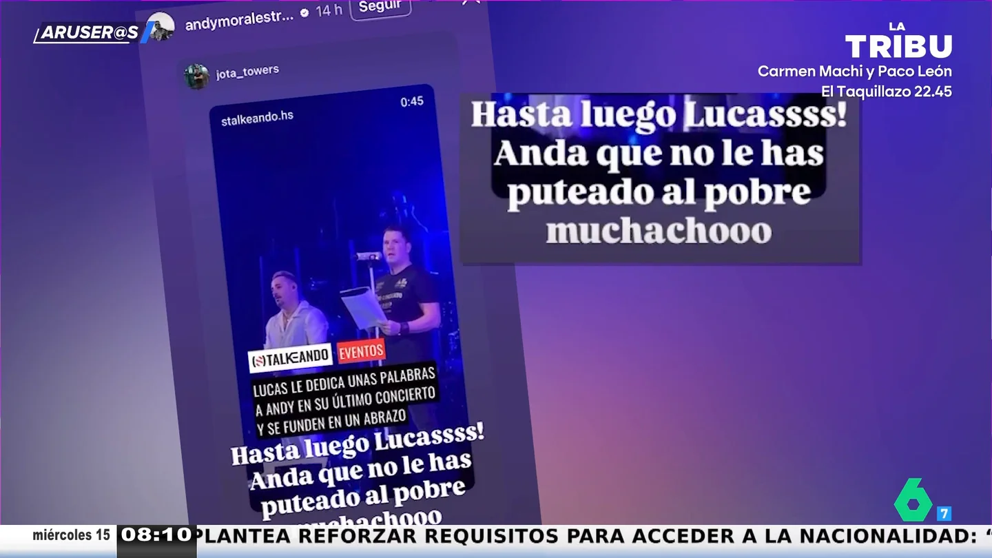 Andy se 'venga' de Lucas: de llamar a su single 'Marioneta' a compartir mensajes que le llaman "arrogante" Andy se 'venga' de Lucas: de llamar a su single 'Marioneta' a compartir mensajes que le llaman "arrogante"