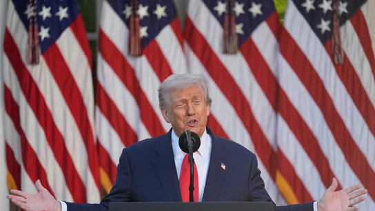 El presidente de Estados Unidos, Donald Trump, comparece en la Casa Blanca El presidente de Estados Unidos, Donald Trump, comparece en la Casa Blanca