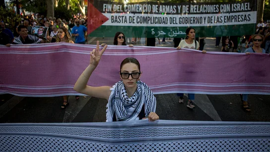 Imagen de la manifestación en apoyo a Palestina en Madrid del pasado 4 de octubre. Imagen de la manifestación en apoyo a Palestina en Madrid del pasado 4 de octubre.