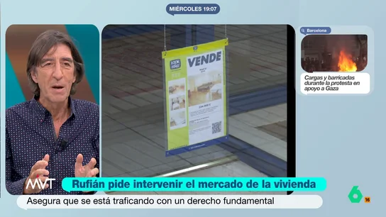 Benjamín Prado: "Si el presidente alardea de que todo va bien económicamente y la gente no puede tener una vivienda, algo no encaja" "Le va muy bien a unos y a otros muy mal", afirma Benjamín Prado, que en este vídeo valora las palabras de Rufián en las que pide al Gobierno intervenir el mercado de la vivienda "para romper con el bucle tóxico de la especulación".