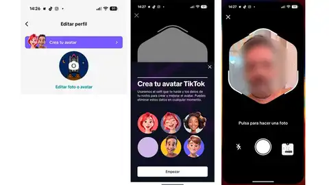 Creando un avatar en TikTok Creando un avatar en TikTok